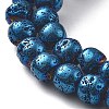Electroplated Natural Lava Rock Beads Strands G-A251-B01-01E-3