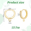 12Pcs Brass Micro Pave Clear Cubic Zirconia Hoop Earring Findings KK-UN0002-23-3