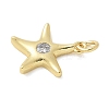 Brass Micro Pave Cubic Zirconia Pendants KK-K298-46G-2