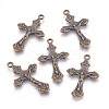 Tibetan Style Crucifix Pendants LS-X-MLF11118Y-NF-2