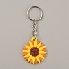 Cute Sunflower Keychain KEYC-WH0029-60-1