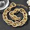 Punk Hiphop Styles Alloy Rope Chain Necklaces for Men LS-NJEW-K391-01G-1