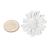 Anti-Tarnish 304 Stainless Steel Flower Open Cuff Rings RJEW-M047-11P-3