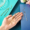 4Pcs 2 Colors 304 Stainless Steel Cross Link Chain Bracelet Making AJEW-TA0001-96-7