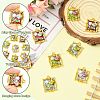 8Pcs 4 Colors Golden Alloy Resin Pendants FIND-CJ0004-91-3
