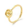 Brass Open Cuff Ring Settings KK-G518-10G-04-1