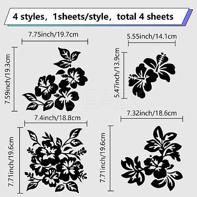 4Pcs 4 Styles PET Waterproof Self-adhesive Car Stickers DIY-WH0308-225A-090-1