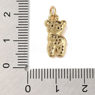 Rack Plating Brass & Clear Cubic Zirconia Pendants KK-S372-16G-1