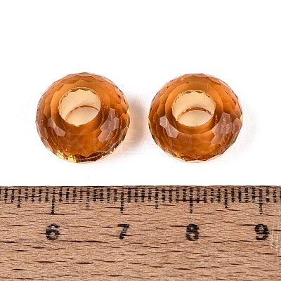 Transparent Glass European Beads GPDL-Q024-14mm-A08-1