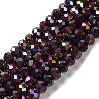 Baking Electroplate Glass Beads Strands DGLA-A039-J6MM-B22-1