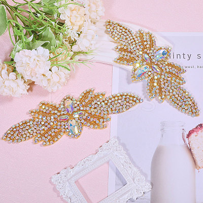 Flower Glass Hotfix Rhinestone FIND-WH0148-265A-01-1