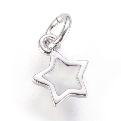 Enamel Brass Charms KK-G364-18P-01-1