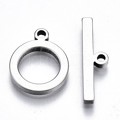 Non-Tarnish 201 Stainless Steel Toggle Clasps STAS-Q241-008P-NF-1