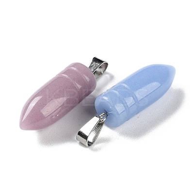 Synthetic Noctilucent Stone/Luminous Stone Pointed Pendants G-Z054-08-1