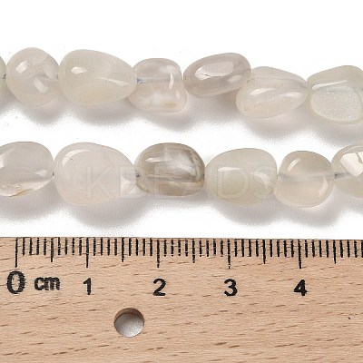 Natural White Moonstone Beads Strands G-P497-01E-69C-1