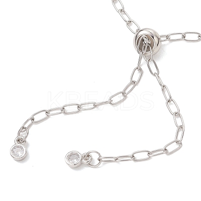 2.5MM 304 Stainless Steel Paperclip Chain Slider Bracelet Making AJEW-JB01557-02-1