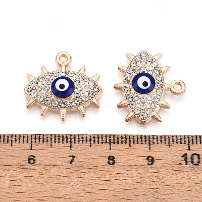 Alloy Rhinestone Enamel Pendants PALLOY-T092-03-1