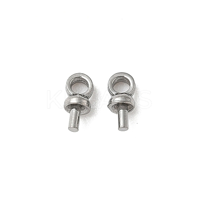 304 Stainless Steel Cup Pearl Peg Bails Pin Pendants STAS-L300-004A-P-1
