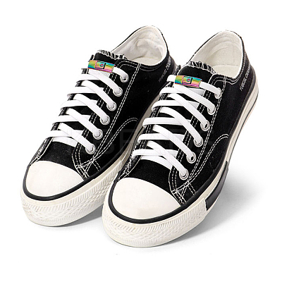 12 Pairs 6 Colors Zinc Alloy One-click Hook Buckle for Canvas Sports Shoes FIND-CP0001-40-1