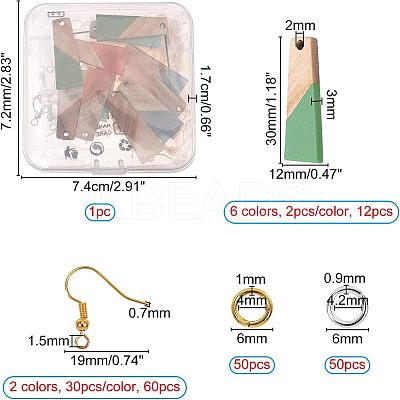 DIY Dangle Earring Making Kits DIY-OC0005-15-1