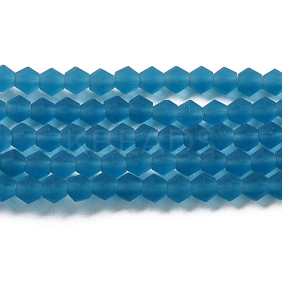 Imitate Austrian Crystal Frosted Glass Beads Strands GLAA-F029-TM2mm-B01-1