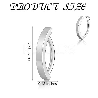 6Pcs 6 Color 304 Stainless Steel Curved Belly Ring Hoop JX496A-02-1