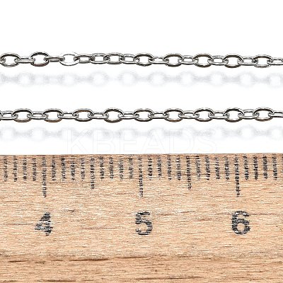 Non-Tarnish 304 Stainless Steel Cable Chain Necklace STAS-T040-PJ204-80-1