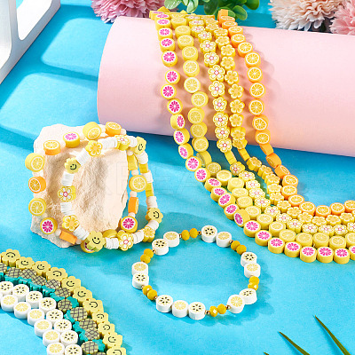 9 Strands 9 Styles Handmade Polymer Clay Bead Strands CLAY-TA0001-74-1