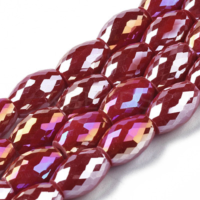 Electroplate Glass Beads Strands EGLA-S194-15A-A14-1