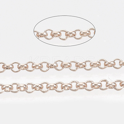 Soldered Brass Coated Iron Rolo Chains CH-S125-08A-RG-1