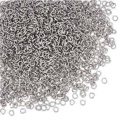 2000Pcs 304 Stainless Steel Open Jump Rings STAS-UN0062-99-1