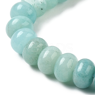 Adjustable Natural Flower Amazonite Braided Bead Bracelets BJEW-F369-A12-1