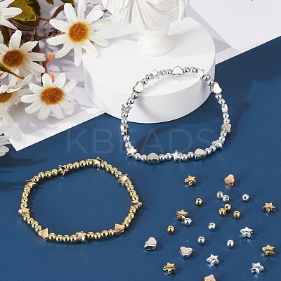 DIY Heart & Star Beads Bracelet Making Kit DIY-YW0004-30-1