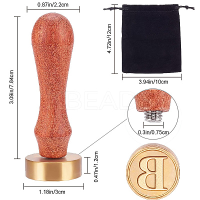 1Pc Golden Tone Brass Stamp Head DIY-CA0006-33B-1