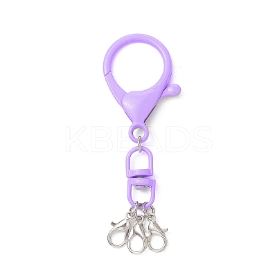 Spray Painted Eco-Friendly Alloy Double Eye Swivel Clasps and Iron Lobster Claw Clasps HJEW-JM04661-1