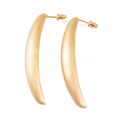 Banana Brass Stud Earrings for Women LS-EJEW-G391-06G-1