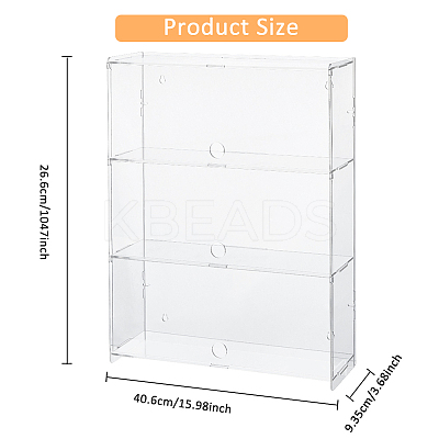 3-Tier Transparent Acrylic Minifigures Display Case ODIS-WH0061-50A-1