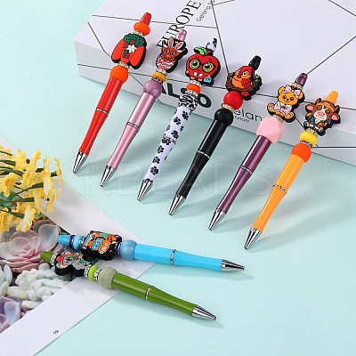 12Pcs 6 Style Food Grade Eco-Friendly Silicone Focal Beads SIL-SZ0002-72A-1
