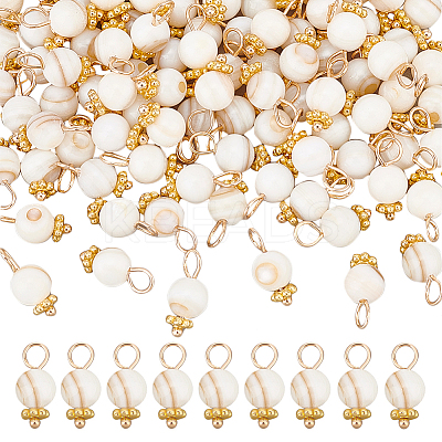 100Pcs Natural Freshwater Shell Charms FIND-AR0003-25-1