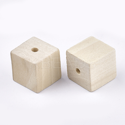 Natural Wood European Beads WOOD-T013-25mm-1