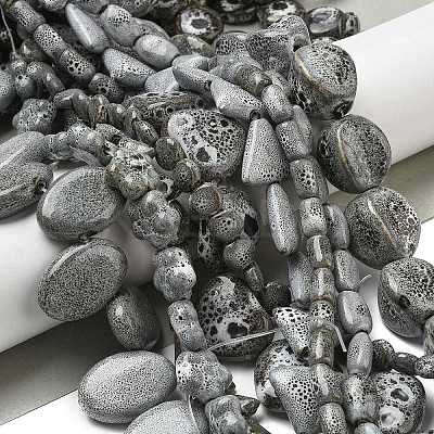 Handmade Porcelain Beads Strands PORC-B002-19F-1