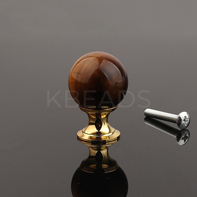 Metal & Natural Tiger Eye Drawer Knobs PW-WG57F80-01-1