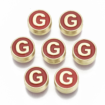 Alloy Enamel Beads X-ENAM-S122-028G-NR-1