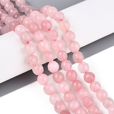 Dyed Natural White Jade Beads Strands G-T139-8mm-60-12-1