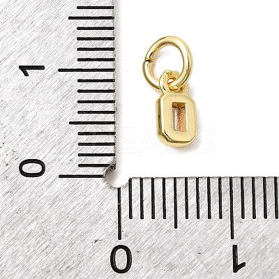 Brass Cubic Zirconia Charms KK-G554-02D-03-1