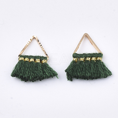Polycotton(Polyester Cotton) Tassel Charms Decorations FIND-S302-10H-1