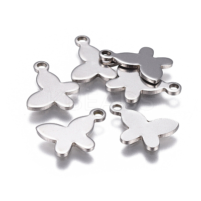 Tarnish Resistant 201 Stainless Steel Stamping Blank Tag Charms X-STAS-F207-24P-1