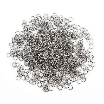 304 Stainless Steel Open Jump Rings STAS-YW0001-09P-1