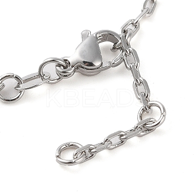 Brass Micro Pave Clear Cubic Zirconia Link Bracelets BJEW-Q336-01B-P-1