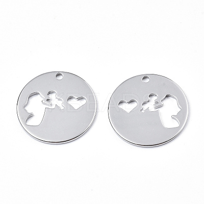 Non-Tarnish 201 Stainless Steel Pendants STAS-N098-073P-1
